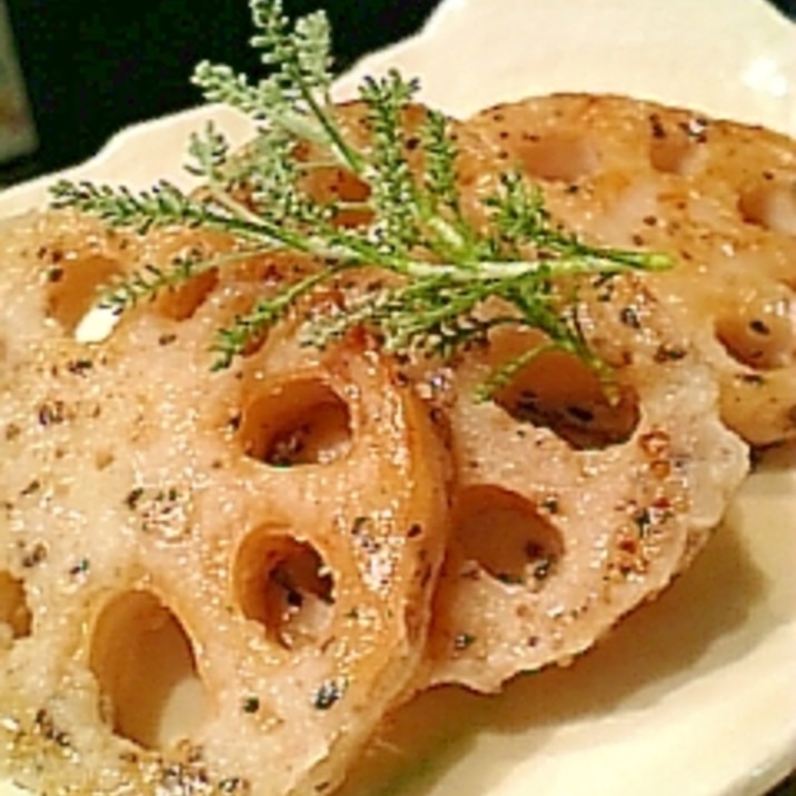 焼くだけで簡単 れんこんステーキ レシピ 作り方 By オクハマモ 楽天レシピ